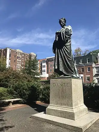 Statue of a standing man dressed in a robe