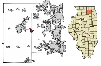 Location of Maple Park in DeKalb County, Illinois