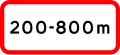 U2.1: Distance interval (here from 200 to 800 meters)