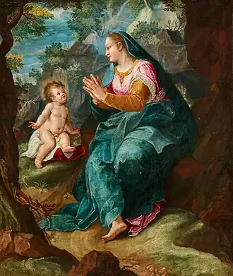 Virgin and Child in a Rocky Landscape
