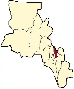 location of Paclín Department in Catamarca Province