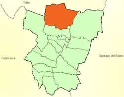 Location of Trancas in Tucumán