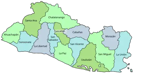 Departments of El Salvador