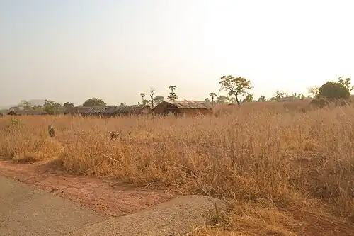 Deserted houses during the harmattan season, Ukpee (H. Ungwan Toka)