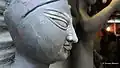 Face of Devi Durga ready for painting