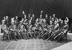 Dhir Shumsher Rana and all his 17 sons making Shamsher dynasty