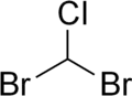 Skeletal formula of dibromochloromethane