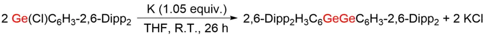 The synthesis of digermyne 2,6-Dipp2H3C6GeGeC6H3-2,6-Dipp2 (Ar1GeGeAr1)