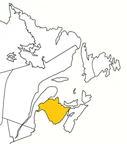 Boundaries of the diocese within the Ecclesiastical Province of Canada