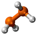 Ball-and-stick model of diphosphane