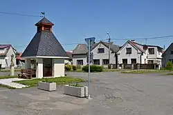 Centre of Dolní Hradiště with a chapel