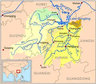 Lake Dongting and the Yuan, Zi, Li, and Xiang Rivers in Hunan
