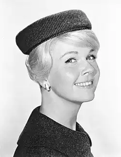 Doris Day in a pillbox hat