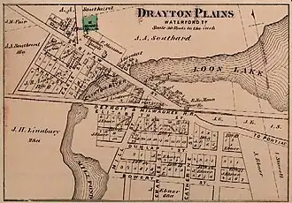 Map of Drayton Plains in 1872