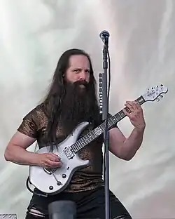 Petrucci performing with Dream Theater in 2025