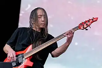 Myung performing with Dream Theater in 2025