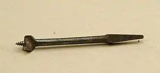A 19 mm (3/4 inch) center bit, made sometime before 1950