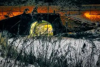 Road tunnel under the Moscow Canal lock