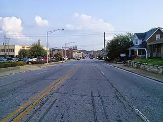 Newton Street in Jasper, Indiana