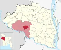 Location of Durgapur Upazila