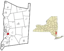 Location of Red Oaks Mill, New York