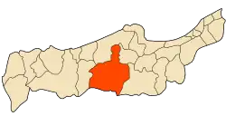 Location of Menaceur within Tipaza Province