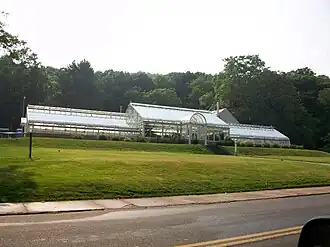 Greenhouses and Learning center at Pardee Rose Gardens