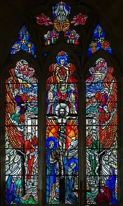 East window, depicting the cruxificion