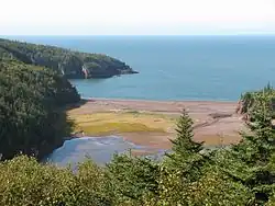 Eatonville Harbour saltmarsh and site of former mill and shipyard