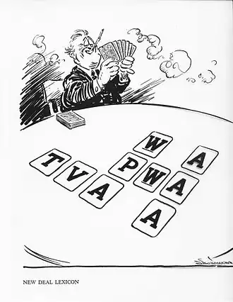 New Deal Lexicon, ink, 1935.