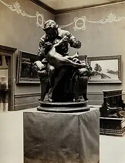 1873 sculpture of Jenner Vaccinating His Own Son Against Smallpox by Italian sculptor Giulio Monteverde, Galleria Nazionale d'Arte Moderna, Rome