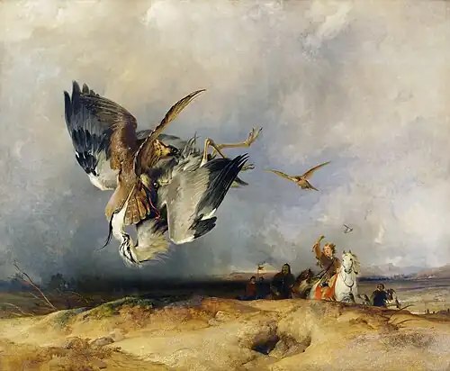 Hawking in the Olden Time by Edwin Landseer