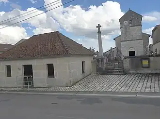 The church and wash house in Frémeréville-sous-les-Côtes