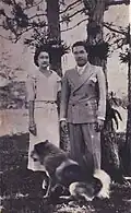 Nam Phương and Bảo Đại in dating period at Đà Lạt, 1933.