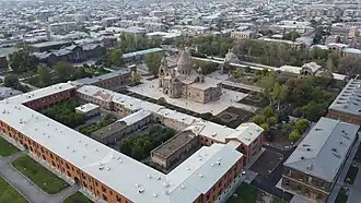 A closer aerial view