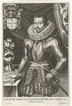 Emanuel Sueyro in his 37th year, engraved by Pieter de Jode I after Peter Paul Rubens, 1624