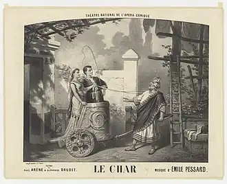 Le Char (The Chariot), poster by Edward Ancourt [fr] for opera by Émile Pessard, 1878