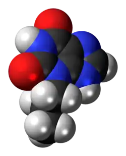 Space-filling model of enprofylline