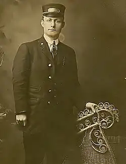 An Illinois Traction conductor, c. 1912