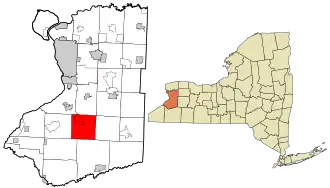Location in Erie County and the state of New York.