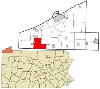 Location in Erie County and the U.S. state of Pennsylvania