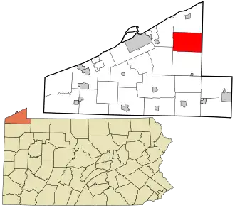 Location in Erie County and the U.S. state of Pennsylvania