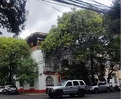 Photograph of the exterior of a building complex