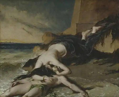 Hero Dying on Leander's Body by William Etty