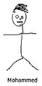 Depiction in stick figure format, by individual from New Port Richey, Florida