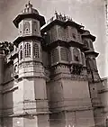 Exterior view of corner of the palace.