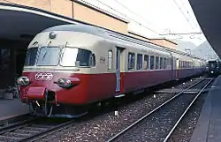 SBB-CFF-FFS RAe 1053 as TEE Gottardo at Como San Giovanni, 1987.