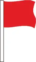 910 Red flag – used to indicate a temporary obstacle of minor importance