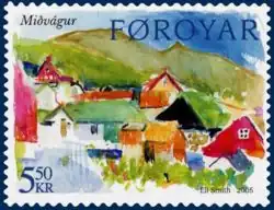 Stamp FO 514 of Postverk Føroya Issued: 7 February 2005 Artist: Eli Smith