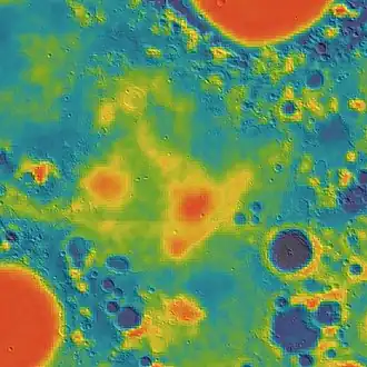 Gravity map based on GRAIL